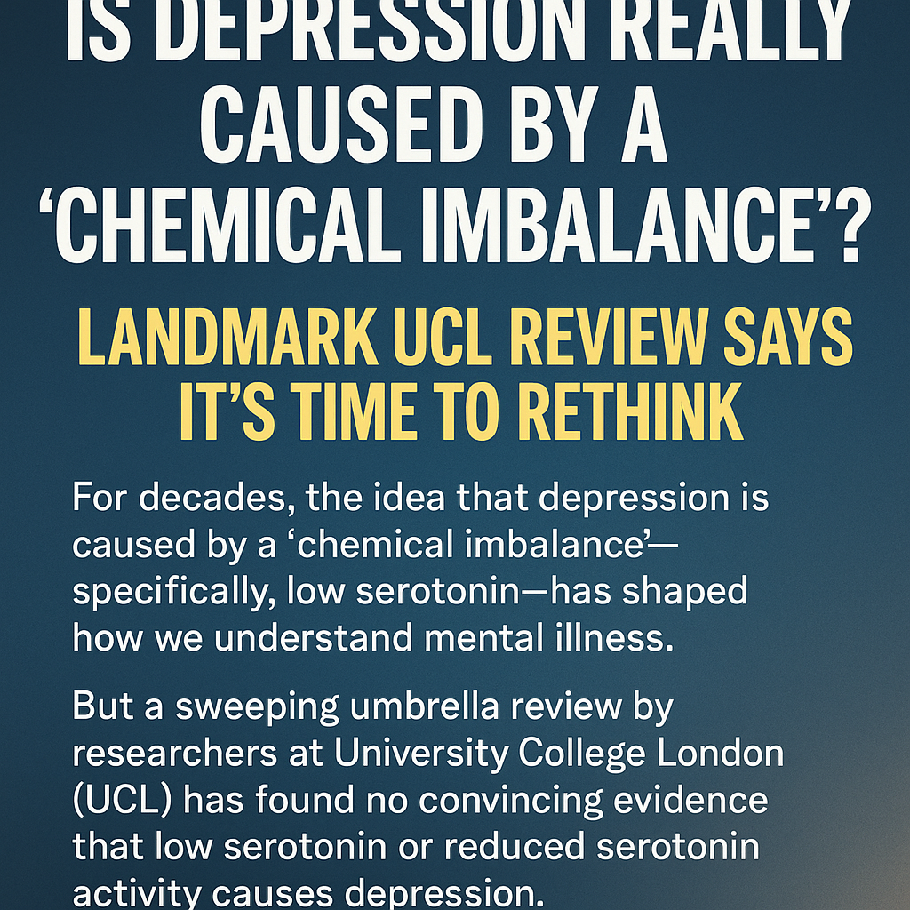 Is Depression Really Caused by a “Chemical Imbalance”? Landmark UCL Review Says It’s Time to Rethink