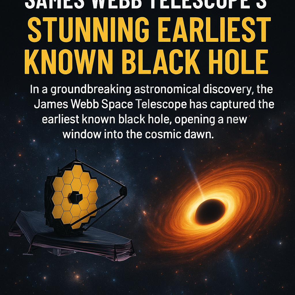 James Webb Telescope Spots Stunning Earliest Known Black Hole