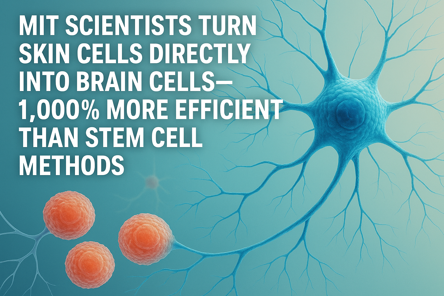 MIT Scientists Turn Skin Cells Directly Into Brain Cells—1,000% More Efficient Than Stem Cell Methods