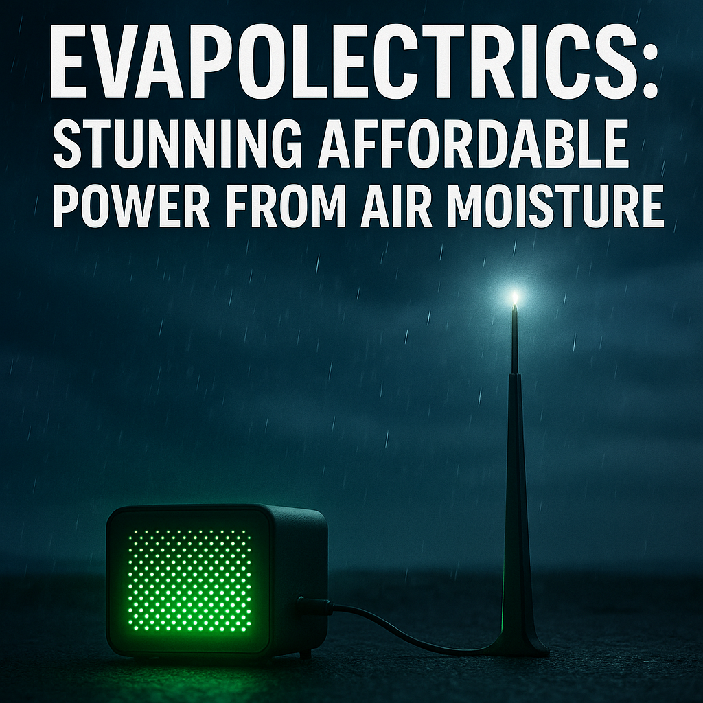 evapolectrics power from air breakthrough