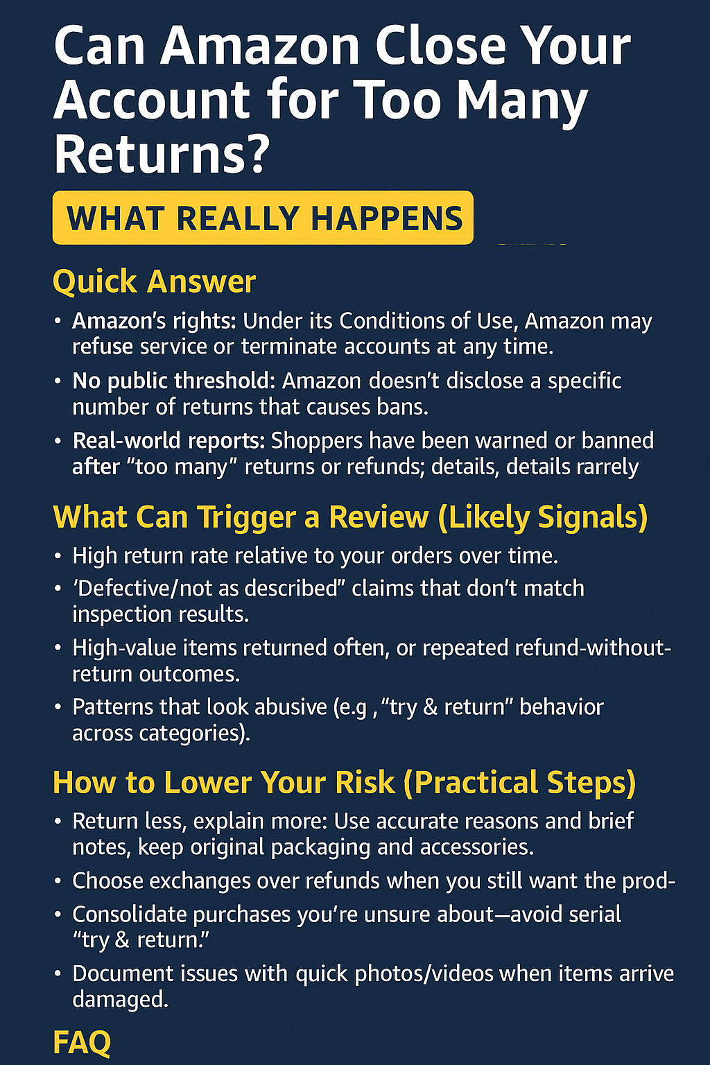 Can Amazon Close Your Account for Too Many Returns? (What Really Happens)